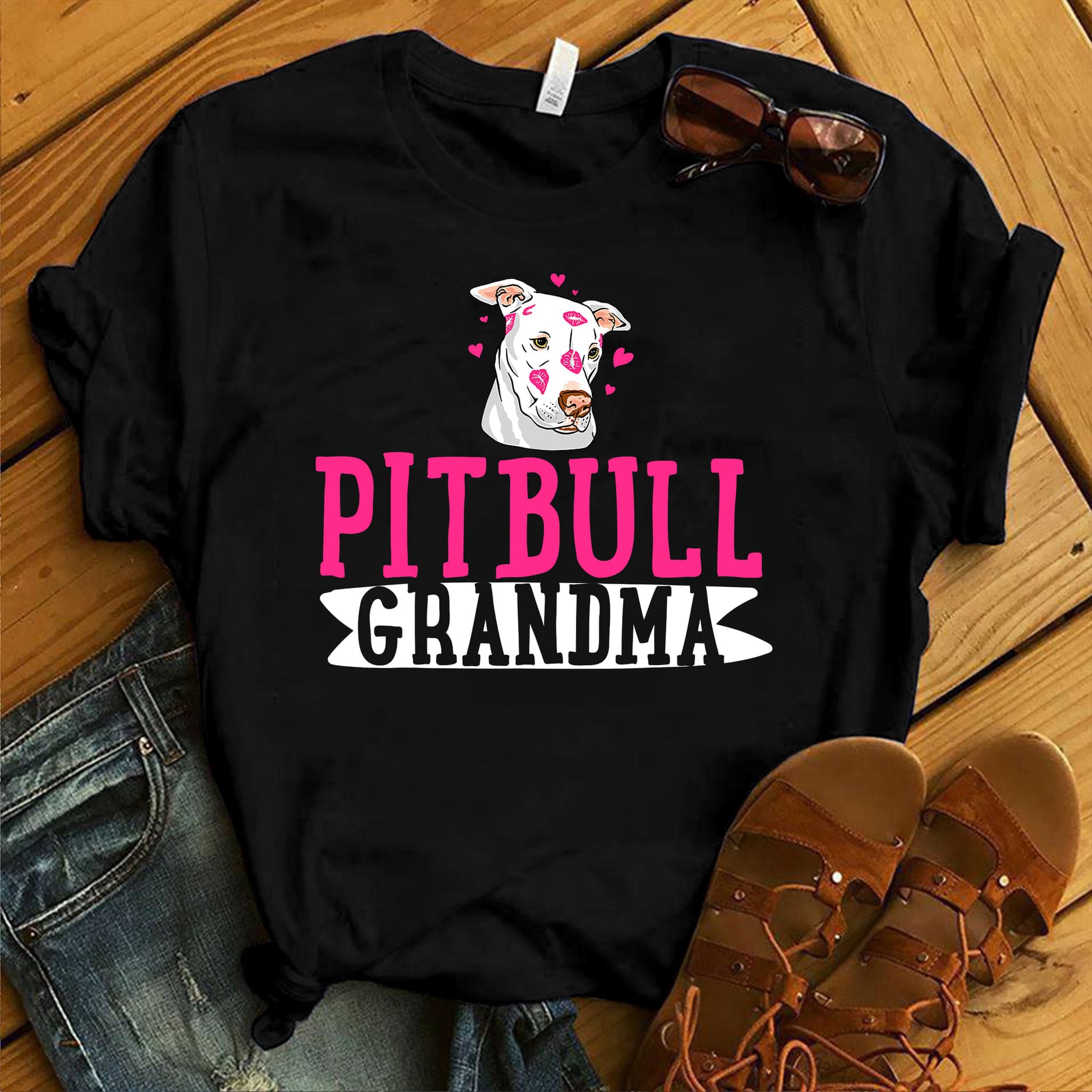 Pitbull grandma - Grandma loves Pitbull, gift for pitbull owner