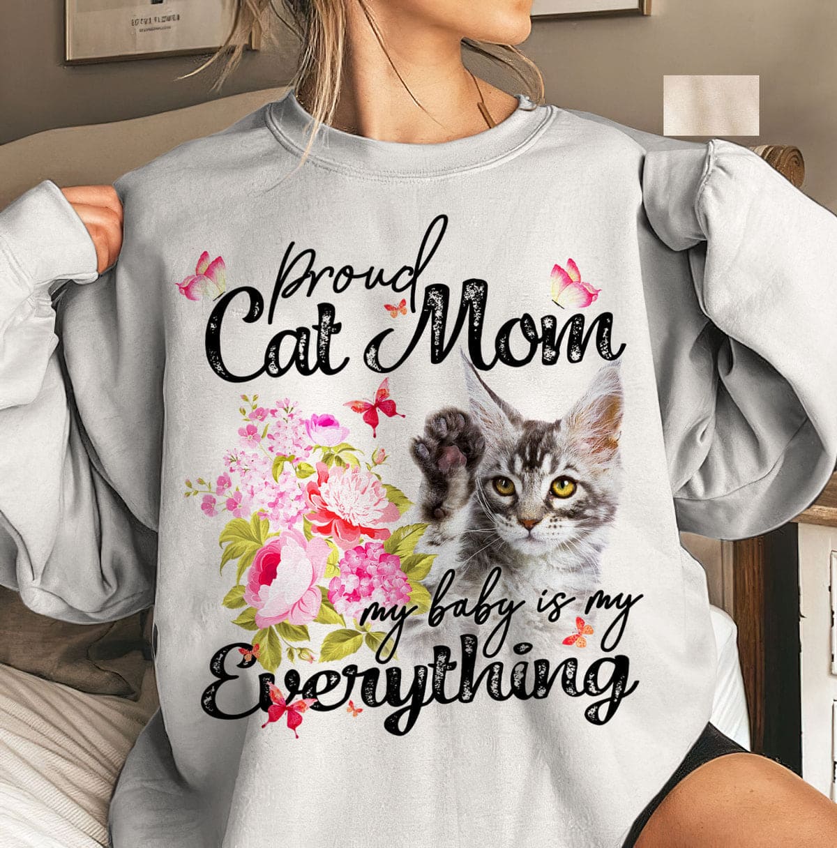 Proud cat mom, my baby is my everything - Norwegian forest cat, gift for cat mom
