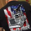 Ride with pride - Proud to be Trucker, American trucker T-shirt