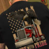 Ride with pride - Trucker's pride, Eagle and truck, Gift for the trucker