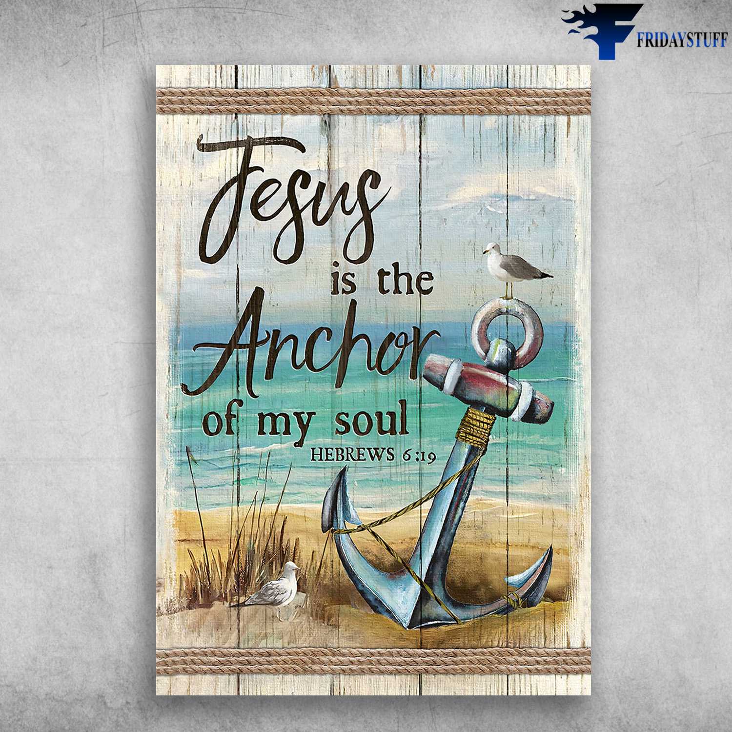 Sailor Poster, Jesus Is Anchor Of My Soul, Ocean Poster