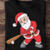 Santa Claus playing baseball - Gift for baseball player, Merry Christmas t-shirt