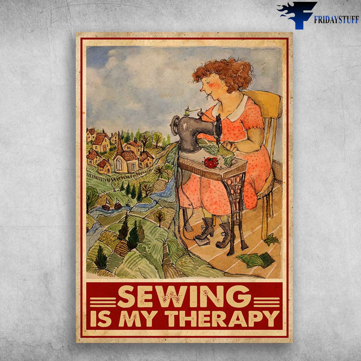 Sewing Girl, Sewing Poster, Sewing Is My Therapy