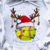 Softball on christmas - Santa Claus hat, Gift for softball player