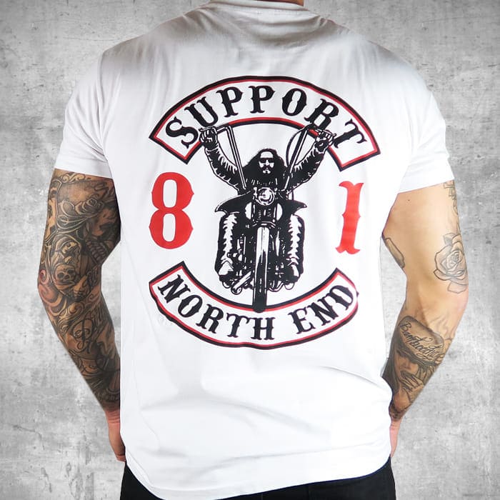 Support north end - Gift for biker, Cool guy riding motorcycle