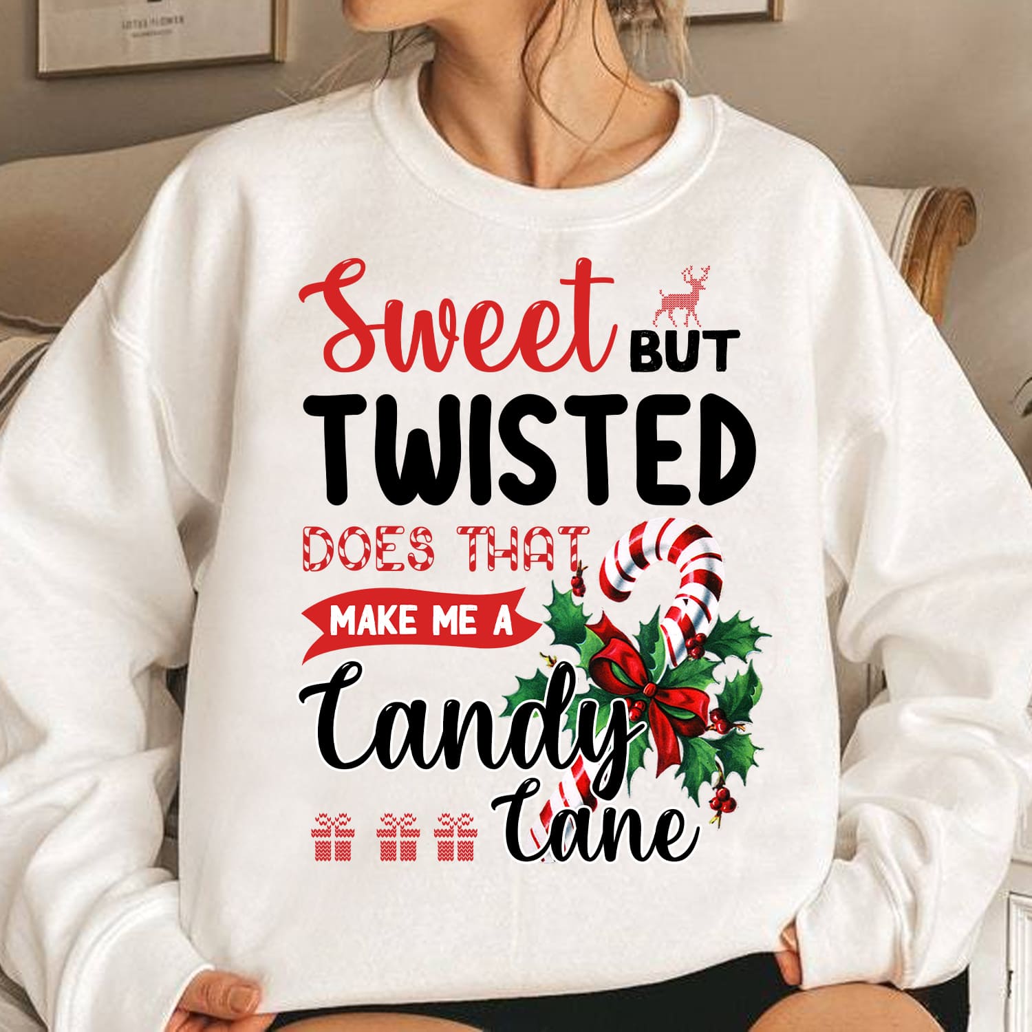 Sweet but twisted does that make me a Candy lane - Christmas candy T-shirt