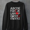 The alphabet t-shirt - I love you, gift for valentine day