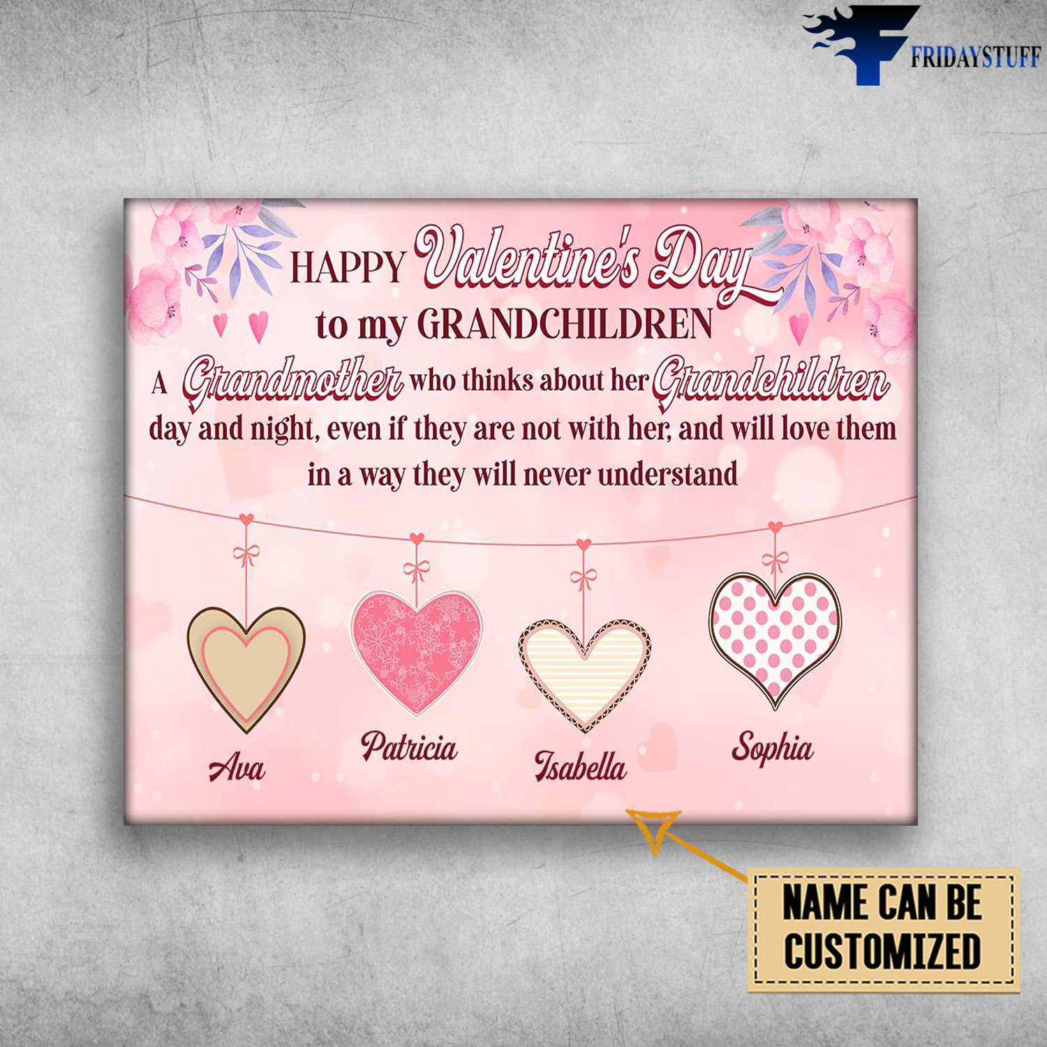 Valentine's Day, Happy Valentine's Day, To My Grandchildren, A Grandmother Who Thinks About Her Grandchildren, Day And Night