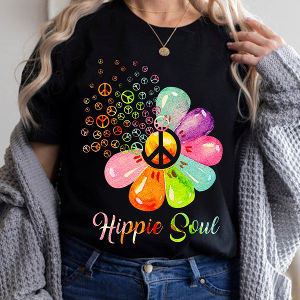 Hippie Shirt, Hippie Soul, Peace Symbol - FridayStuff