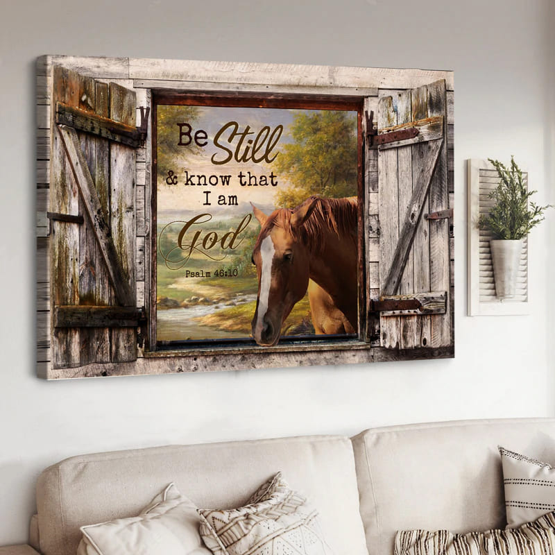 Horse Poster, Be Still And Know That I Am God - FridayStuff