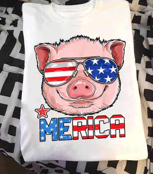 America Shirt, American Pig, Independence Day, 4th Of July
