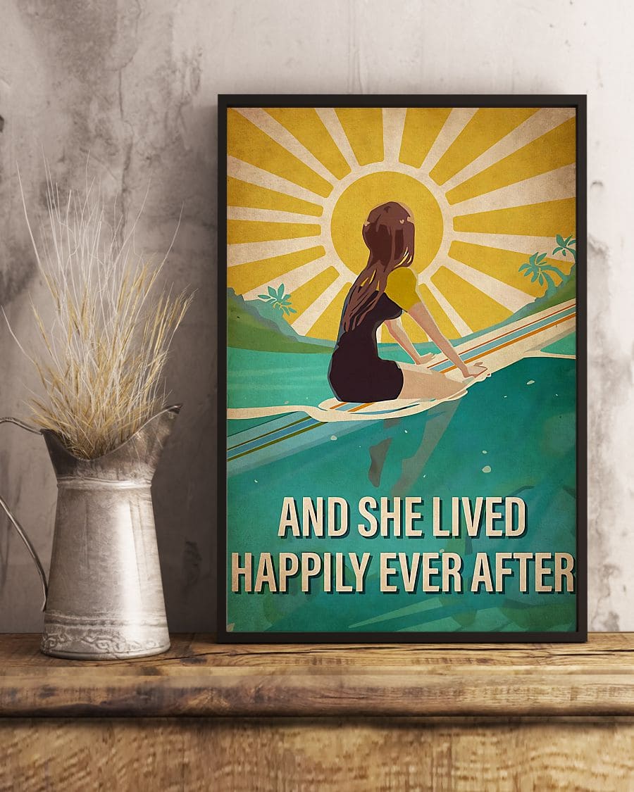 And She Lived Happily Ever After Girl On Surfboard Sunlight Fridaystuff 8954