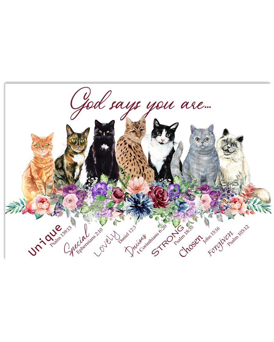 God says you are unique special lovely strong chosen forgiven cats ...