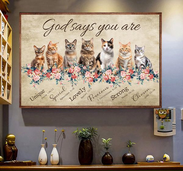God says you are unique special lovely strong chosen forgiven cats ...