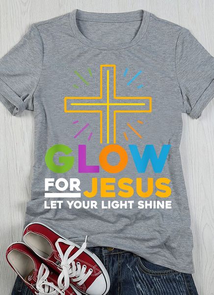 glow for Jesus let your light shine Christian cross - FridayStuff